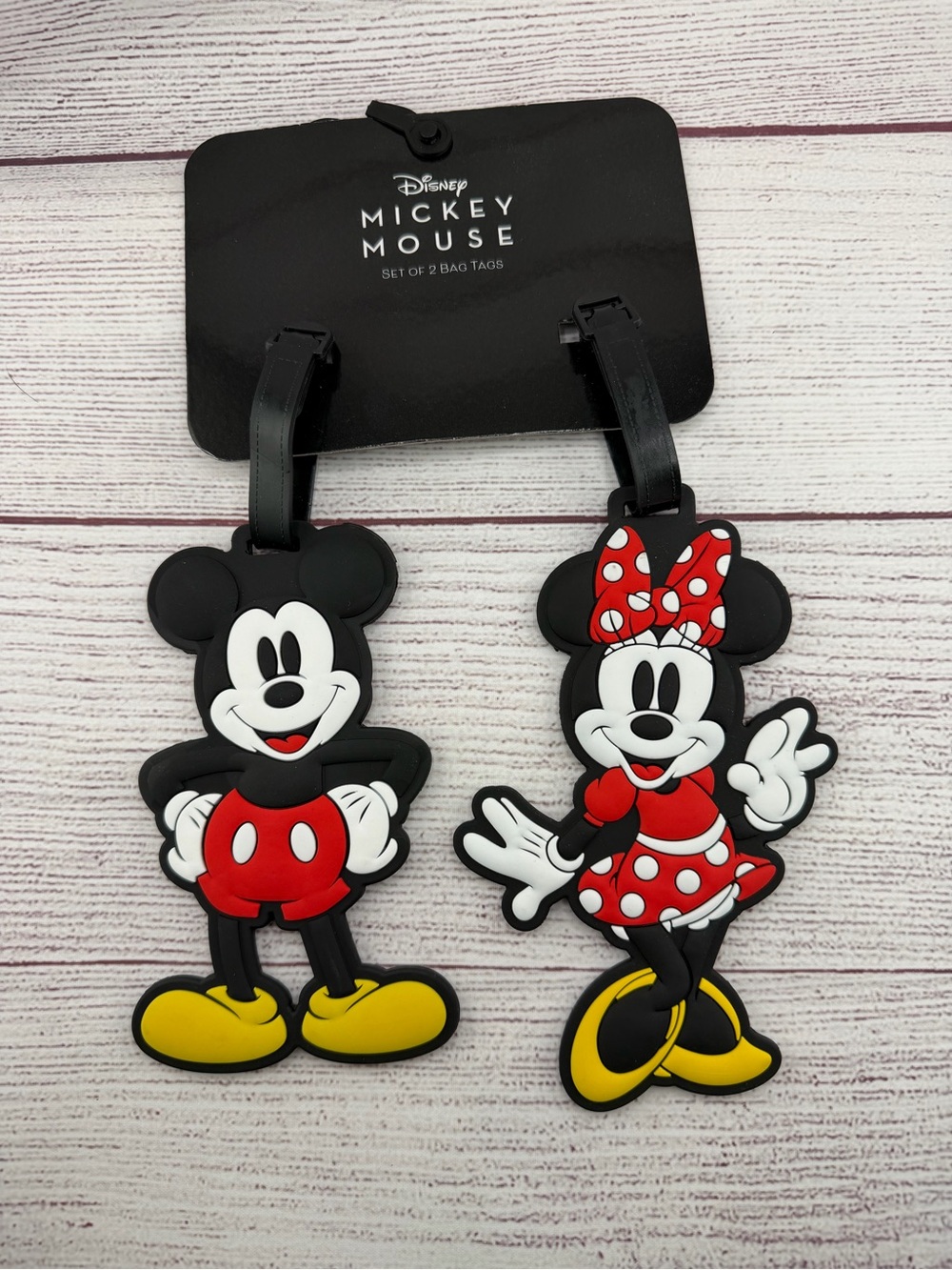 Disney Black Silhouette Mickey & Minnie Luggage ID Tags